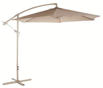 Bond Mfg Company 10' Taupe Off Umbrella 63857 Patio Umbrellas & Shades Cantilever Patio Umbrella