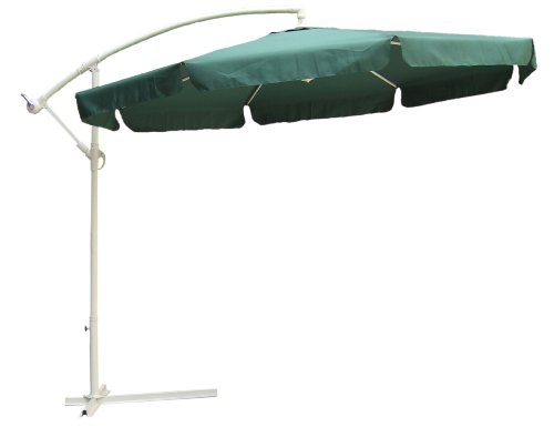 International Concepts 53466 Market 10-Feet Offset Umbrella, Hunter Green/Almond Cantilever Patio Umbrella