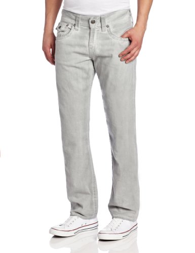 True Religion Men's Ricky Straight Fit Oil Dye In Pebble Grey, Pebble Grey, 34 True Religion Jeans
