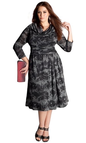 IGIGI by Yuliya Raquel Plus Size Maxine Dress in Charcoal 12 Plus Size Formal Dress