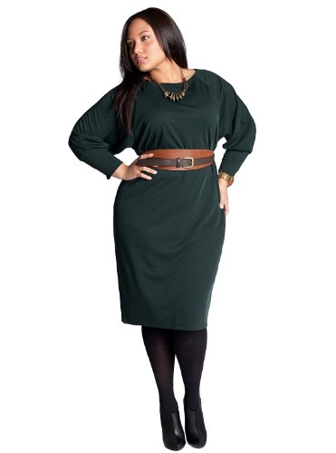 IGIGI by Yuliya Raquel Plus Size Isolde Belted Dress in Parisian Green 18/20 Plus Size Formal Dress