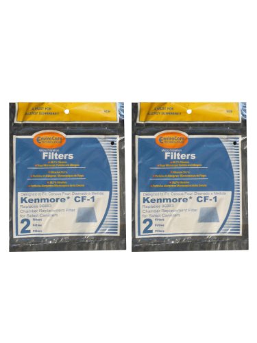 (4) Kenmore Sears Progressive Foam Filter CF1, Progressive & Whispertone, Panasonic Vacuum Cleaners, 86883, 86880, 20-86883, 2086883, 8175084 Kenmore Vacuum