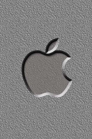 iPhone Background Gray Apple Logo Wallpaper
