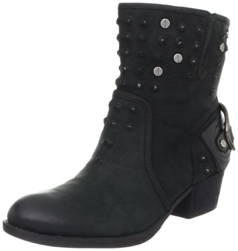 Nine West Women's Babette Boot,Black/Black Leather,8 M US Image