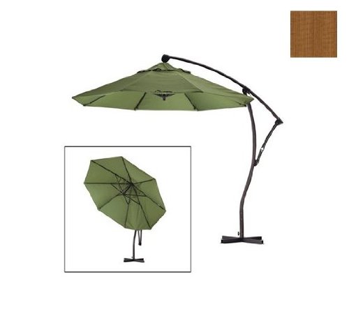 9 ft Deluxe Crank Lift Cantilever Market Umbrella by California Umbrella (Sunbrella A Cork) Cantilever Patio Umbrella