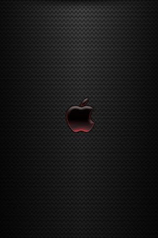 iPhone Background Red Apple Logo Wallpaper