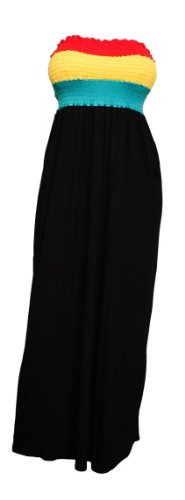 Plus Size Smocked Bodice Babydoll Long Dress Black - 3X Plus Size Formal Dress