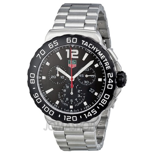 TAG Heuer Men's CAU1110.BA0858 Formula 1 Black Dial Chronograph Steel Watch Tag Heuer