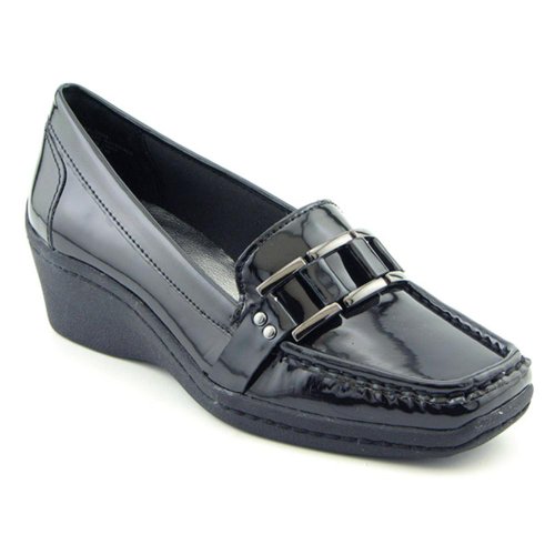 Anne Klein AK Lonna Womens Size 8.5 Black Synthetic Loafers Shoes Image