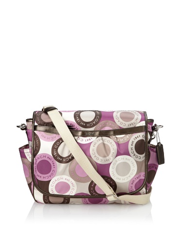 Coach Snaphead Signature Baby Diaper Messenger Bag Purse Tote 18377 Pink Multi Coach Wallet