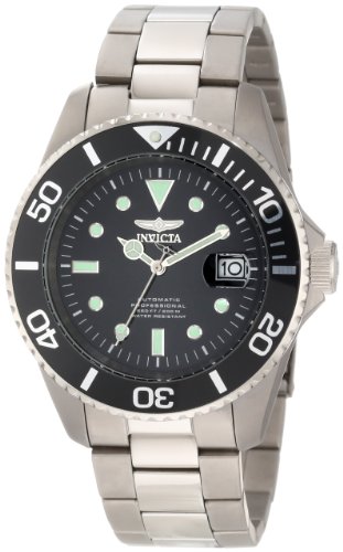 Invicta Men's 0420 Pro Diver Automatic Black Dial Titanium Watch Invicta Watches