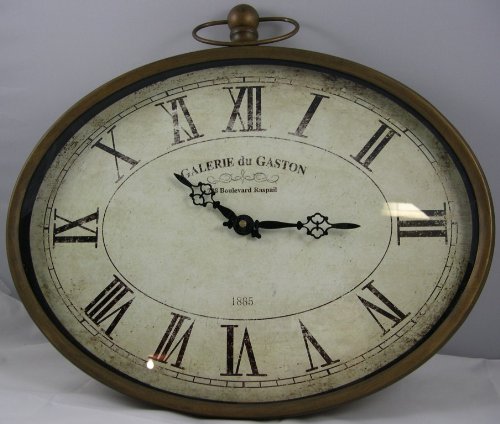 Vintage Style Oval French Wall Clock Galerie du Gaston Wall Clock Large