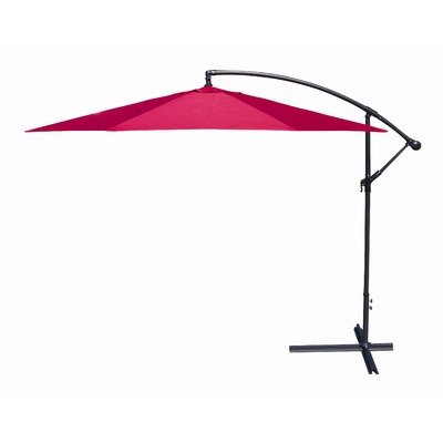 10' Cantilever Umbrella Color: Red Cantilever Patio Umbrella