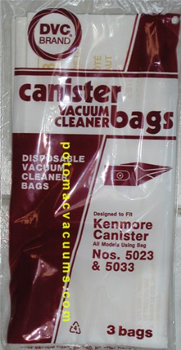 Kenmore 5023, 5033 BAG DVC Brand (3 bags) Kenmore Vacuum
