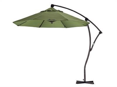 9Ft Cantilever Crank Lift Market Umbrella Green Cantilever Patio Umbrella