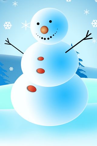 iPhone Background Merry Christmas From Snowman Picture