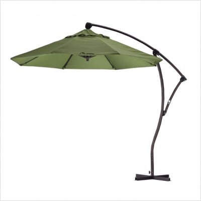 California Umbrella 9-Feet Cantilever Aluminum Tilt Umbrella, Brick Red Cantilever Patio Umbrella