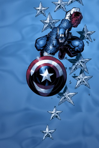 iPhone Background Captain America Wallpaper Blue Tone