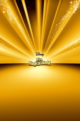 Disney Gold Graphic Wallpaper For iPhone