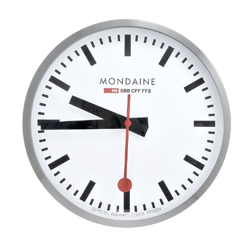 Mondaine A995.CLOCK.16SBB Wall Clock Large White Dial Wall Clock Large
