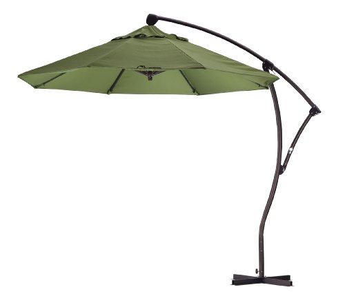 9' Cantilever Market Umbrella Fabric: Sunbrella AA Harwood Crimson Cantilever Patio Umbrella