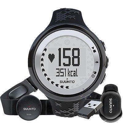 Suunto M5 Heart Rate Monitor with Movestick (Black/Silver) Running Gps