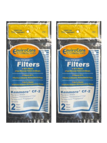 (4) Kenmore CF2 Foam Safety Vacuum Filters, Upright, Progressive Vacuum Cleaners, 86884, 20-86884C, 2086884, 4370432, 610488 Kenmore Vacuum