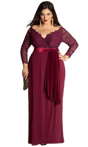 IGIGI by Yuliya Raquel Plus Size Anastasia Gown in Ruby 30/32 Plus Size Formal Dress