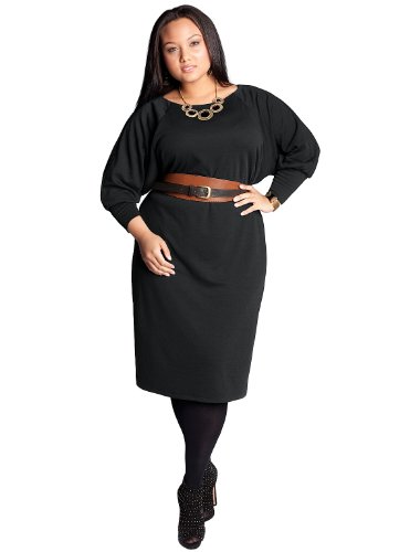 IGIGI by Yuliya Raquel Plus Size Isolde Belted Dress in Black 12 Plus Size Formal Dress
