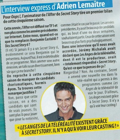 Adrien Lemaitre (Oops) "Les anges de la téléréalité existent grâce à Secret Story, il n'y a qu'à voir le casting!" F91yV