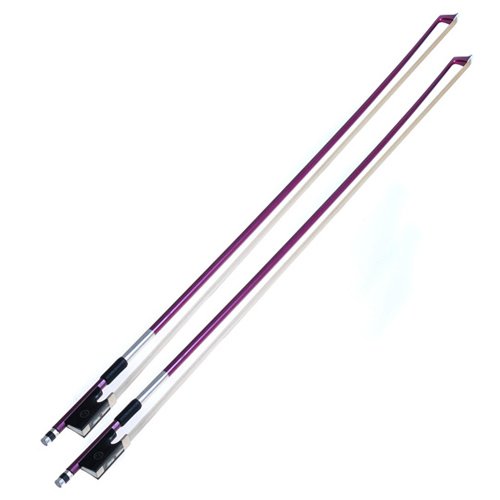 2pcs High Quality Purple Carbon Fiber Violin Bow Stunning Bow 4/4 Violin Bow Violin Bow