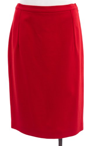 Diane von Furstenberg Cherry Red Knit 'Kimmie' Kangaroo Pocket Pencil Skirt 8 Image