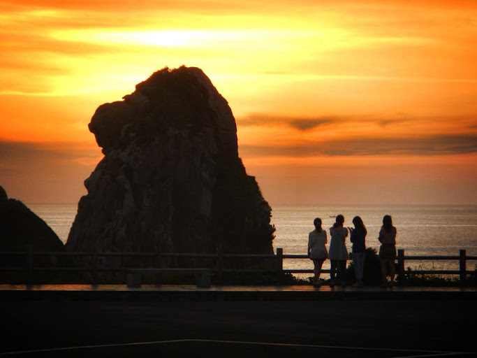 猿岩の夕焼け