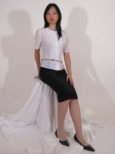 Long Silk Skirt by Royal Silk - Black - 27-28 Petite Image