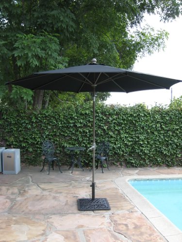 10' Outdoor Garden Patio Aluminum Crank Tilt Umbrella Black CBM1290 Cantilever Patio Umbrella