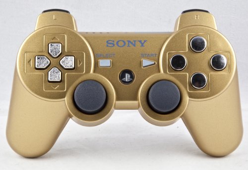 PS3 PLAYSTATION 3 Gold/Chrome Modded Controller (Rapid Fire) COD Black Ops 2- QUICKSCOPE, JITTER, DROP SHOT, AUTO AIM 