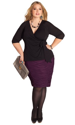 IGIGI by Yuliya Raquel Plus Size Shura Draped Skirt in Passionate Purple 22/24 Plus Size Formal Dress