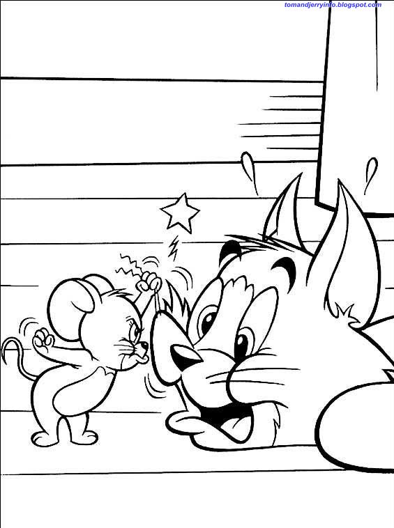 Tom And Jerry: Jerry Showed Star to Tom | Tom and Jerry Coloring Pages