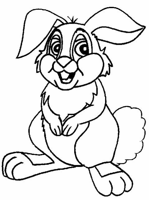 Kids Page: Bunny Coloring Pages | Printable Bunny Coloring Picture for  Preschoolers