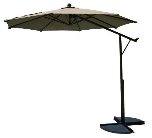 Ace Evert 8603 Dual Function Umbrella, 9-Feet, Sunbrella, Beige Cantilever Patio Umbrella