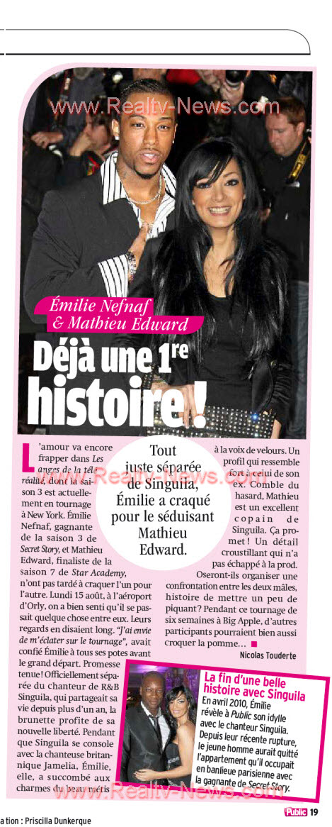 Emilie et Mathieu Edward : L'histoire d'amour Made In "Les anges de la téléréalité" (Scan Public) TZpuD