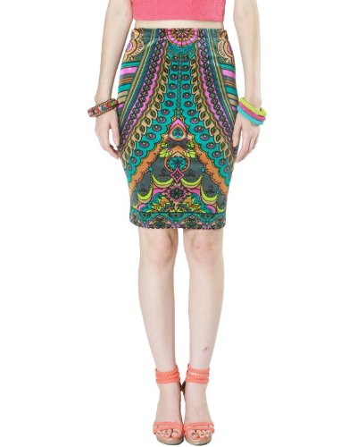 G2 Chic Tribal Multi Knit Pencil Skirt(BTM-SKT,MUL-M) Image