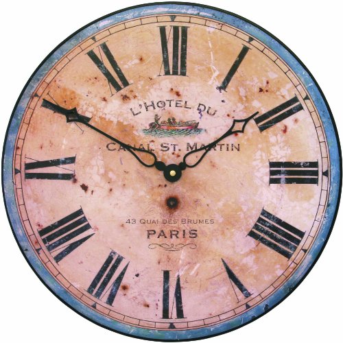 Roger Lascelles French Hotel Design Wall Clock, 14.2-Inch Wall Clock Large