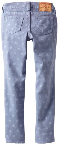 True Religion Girls 7-16 Casey Super Skinny Star Print Legging, Royal Blue, 7 True Religion Jeans