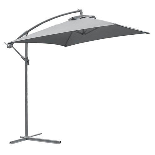 Astonica 50104393 Adjustable Charcoal Steel Ribbed Cantilever Umbrella Cantilever Patio Umbrella