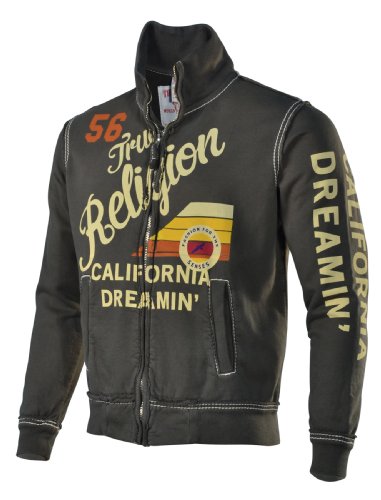 True Religion Brand Jeans Men's California Dreamin Big T Track Jacket-Large True Religion Jeans