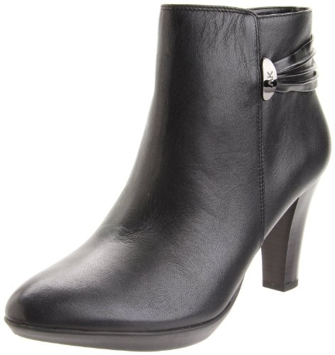 AK Anne Klein Women's Ashlingg Ankle Boot,Black Leather,10 M US Image