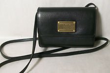 Marc By Marc Jacobs Jacobs Classic Q Trifold Black Leather Zip Crossbody Bag Wallet Coach Wallet