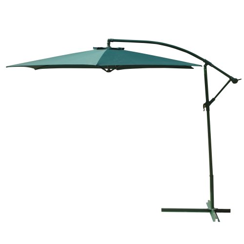 Bond 65381 10-Foot Offset Umbrella, Green Cantilever Patio Umbrella
