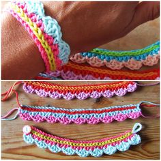 Crochet bracelet tutorial